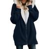 Toamna și iarna, moda femei, jachete, Cardigan, doamnelor, cald, pulover, fleece, blană artificială, haină cu glugă, haine de exterior, Plus Size S-3XL