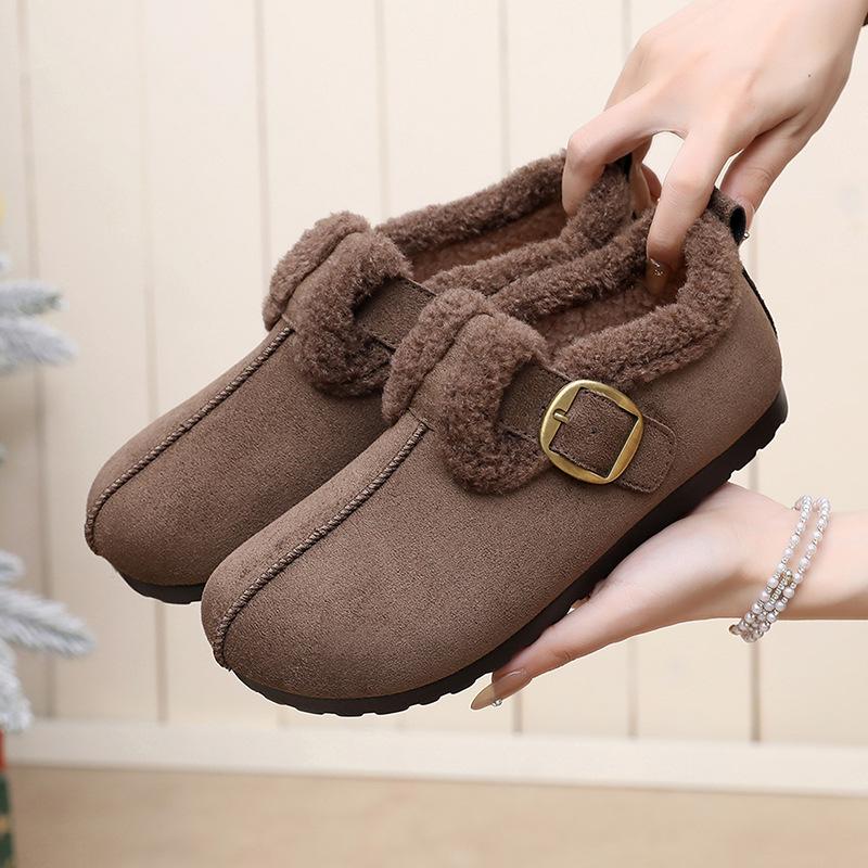 New Cotton Shoes with Retro Velcro Laces, Cotton Shoe with Anti-slip Properties, Women's Shoes