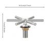 Sink Cup Rinser | High-Pressure, with six-spoke Spray Head, Quick,