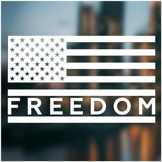 

Set of 2 UV DTF Decals - Black Patriotic American Flag for Cars and Trucks белый