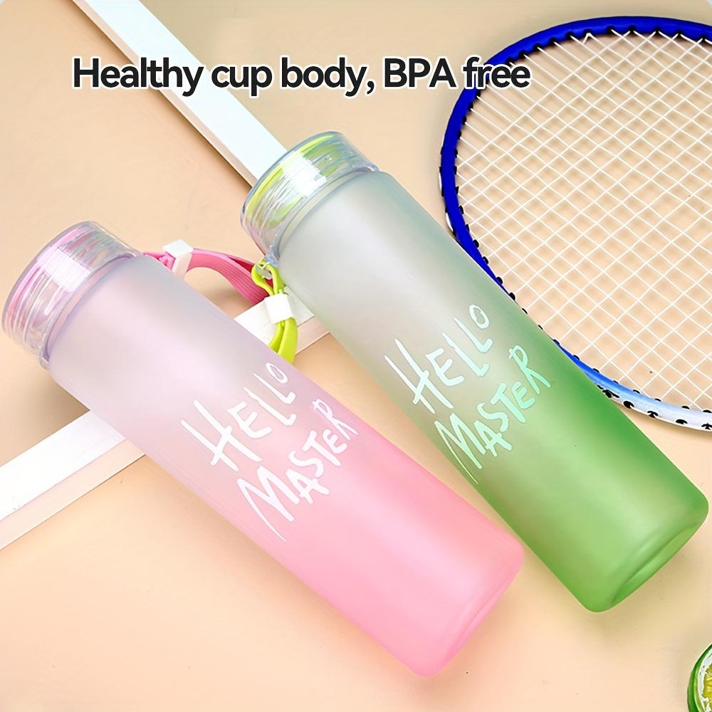 500ML Frosted Color Gradient Sports Water Bottle Portable Gym Fitness Workout Water Cups Outdoor Camping Cool Juice Drinking Cup