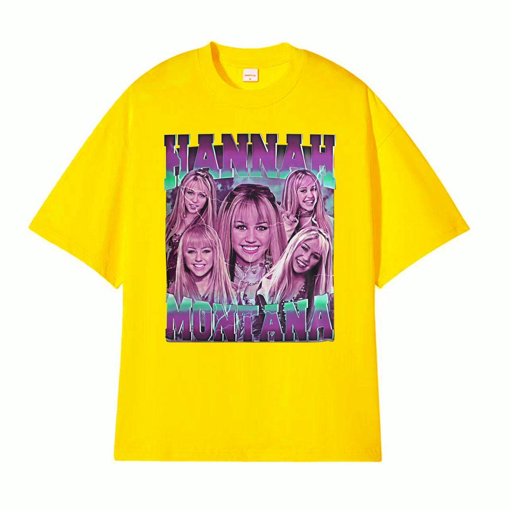 Limited Hannah Montana Vintage Pop Star Tshirt Men Women Clothing Hip Hop Trending Tee Shirt Cotton Casual Short Sleeve T Shirt