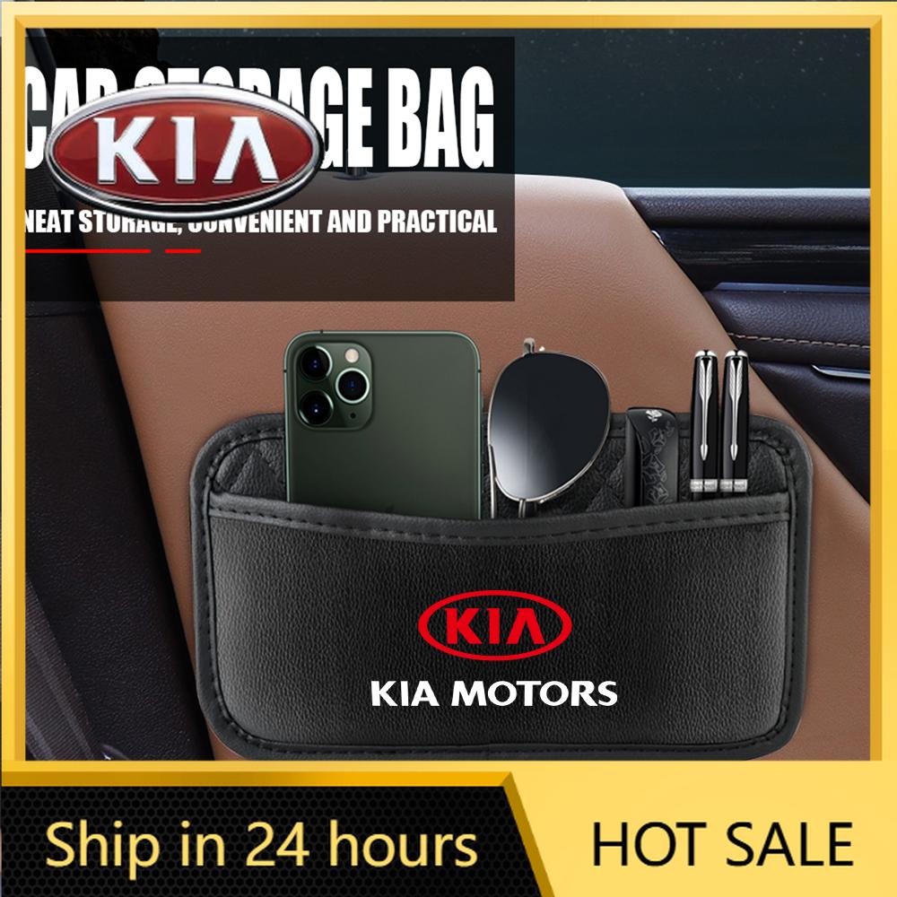 2026 Hot Car Sticker Car Storage Pocket Seat Back Bag Auto With Adhesive For Kia Sportage Rio 3 Soul Picanto EV6 Cerato Niro Tel