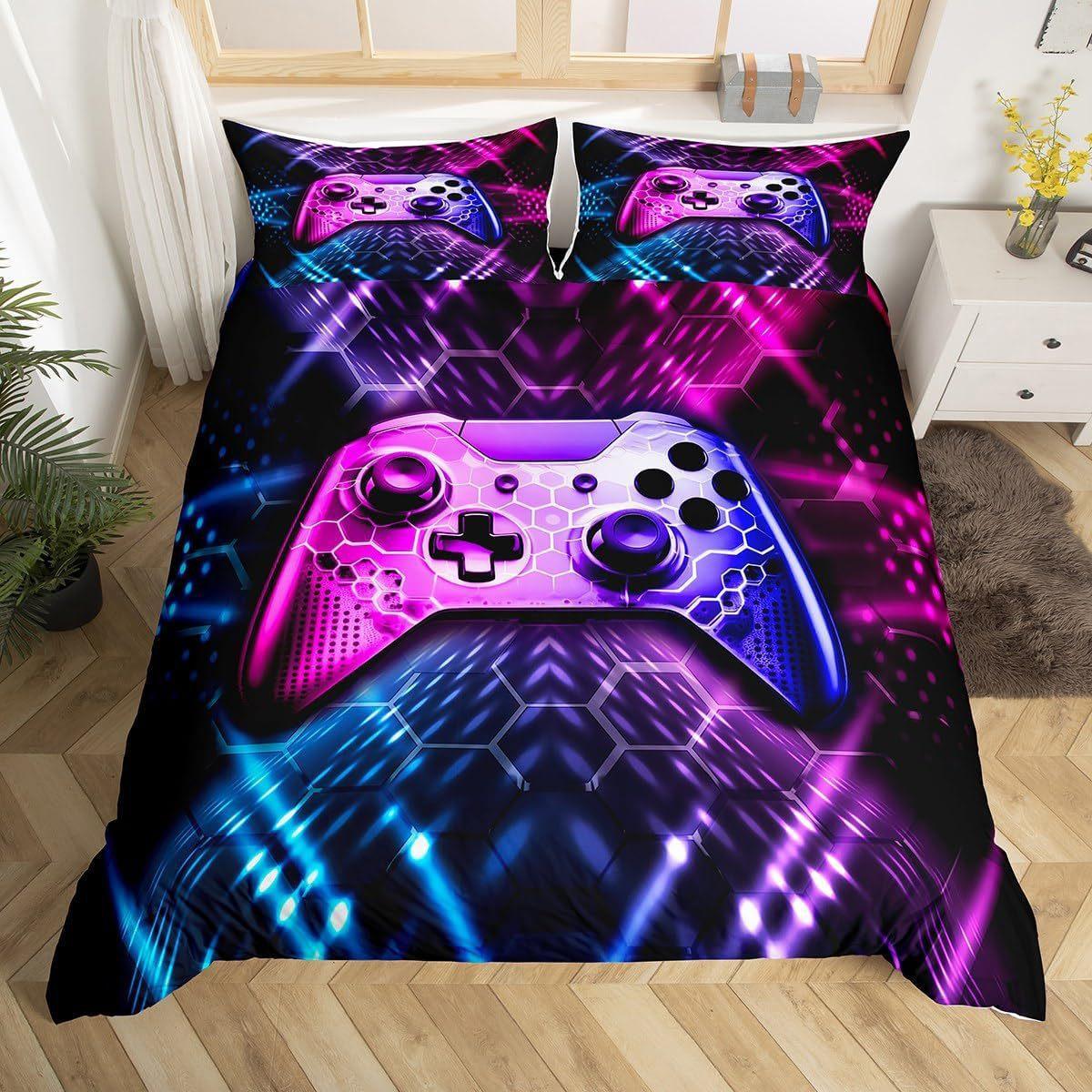

Home Textile Three-Piece Cool Game Console Cartoon Digital Printing Quilt Pillowcase Bedding 90 * 200