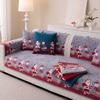Universal Chenille Christmas Sofa Mat Cover Christmas Tree Deer Pattern Sofa Covers Anti-Slip Fully Covered Sofa Covers Fabric