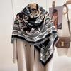 Big-Name Style Fashion Double-Sided Imitation Cashmere Women'S Scarf Printed Thickened Warm Shawl Cape