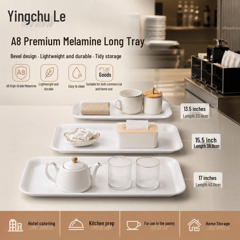Yingchu Melamine Rectangular Serving Tray 17 inch