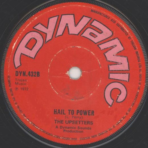 

7inch Record JUNIOR BYLES THE UPSETTERS Pharoah Hiding Hail To Power DYN432 Dynamic Sounds 1972 UK Reggae Ska Dub Used
