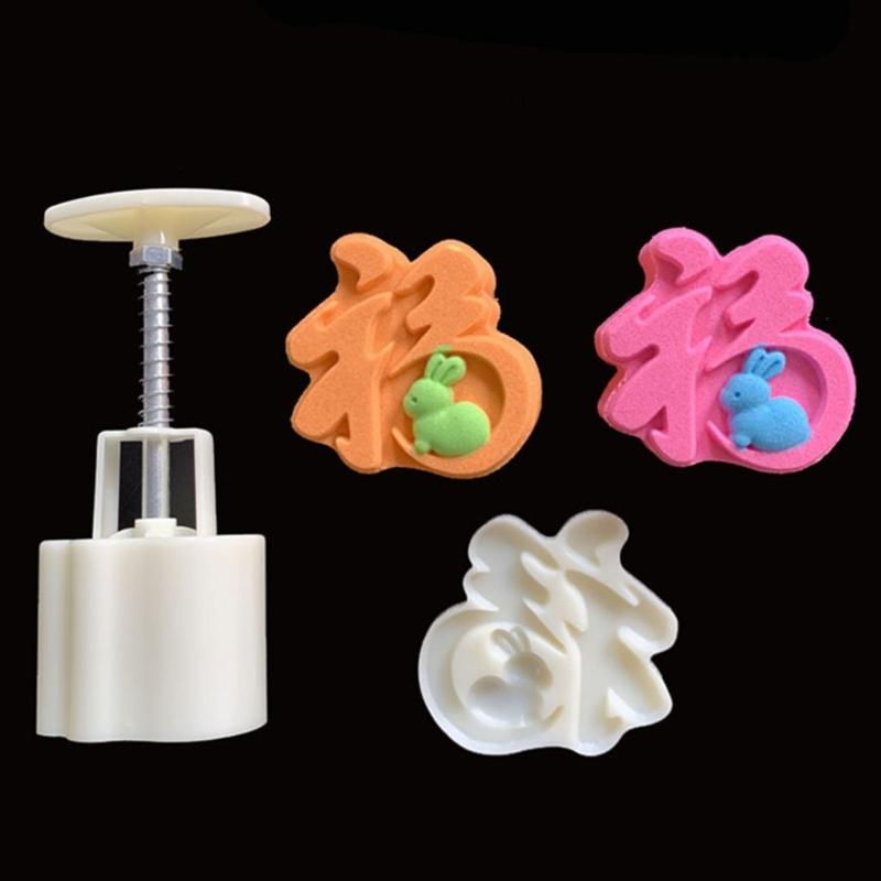 Plastic Mooncake Moulds 3D Mung Bean Cake Molds DIY Mooncake Tools Plastic Material for Moon Festival DIY Mooncake