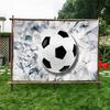 3D Ball Creative Pattern Hanging Flag Polyester Printed Banner Hand Pulled Flag