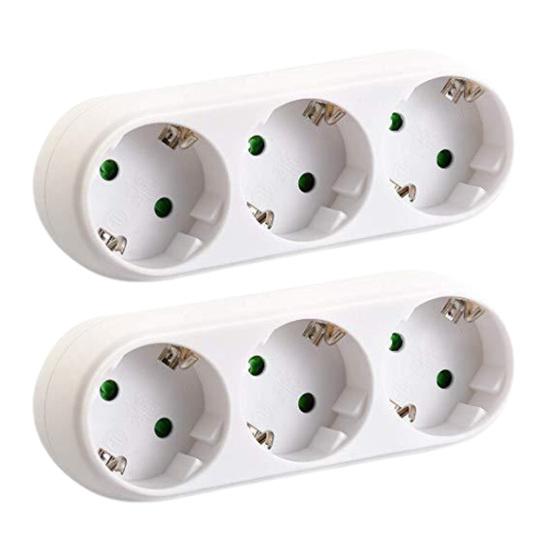 

1/2/3 шт. Адаптеры для розеток, огнестойкие, защита от перенапряжения, компактные расширители розеток, многоштекерные адаптеры 2pcs белый