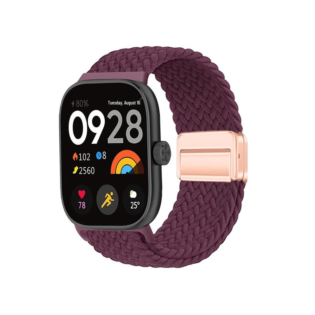 Compatible with Xiaomi Band 8/9 Pro and Redmi Watch 4/5/6: Magnetic Buckle Woven Strap