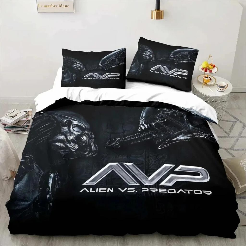 Alien Vs. Predator Predator Movie Bedding Set Single Double Queen King Size Duvet Cover Adult Boys Bedroom Bedspread Luxury Gift