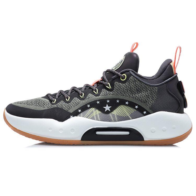 LiNing Shuai 14 Low Slip Resistant Abrasion Resistant Low top Basketball Shoes Men's Black Green ABAQ067-7