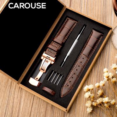 Watchband 18mm 19mm 20mm 21mm 22mm 24mm Calf Genuine Leather Watch Band Alligator Grain Watch Strap for Tissot Seiko