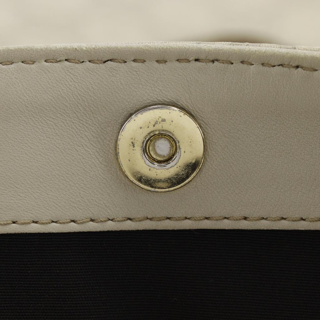 Gucci Tote Bag Handbag 272347 Off White Sima Leather Unisex Used