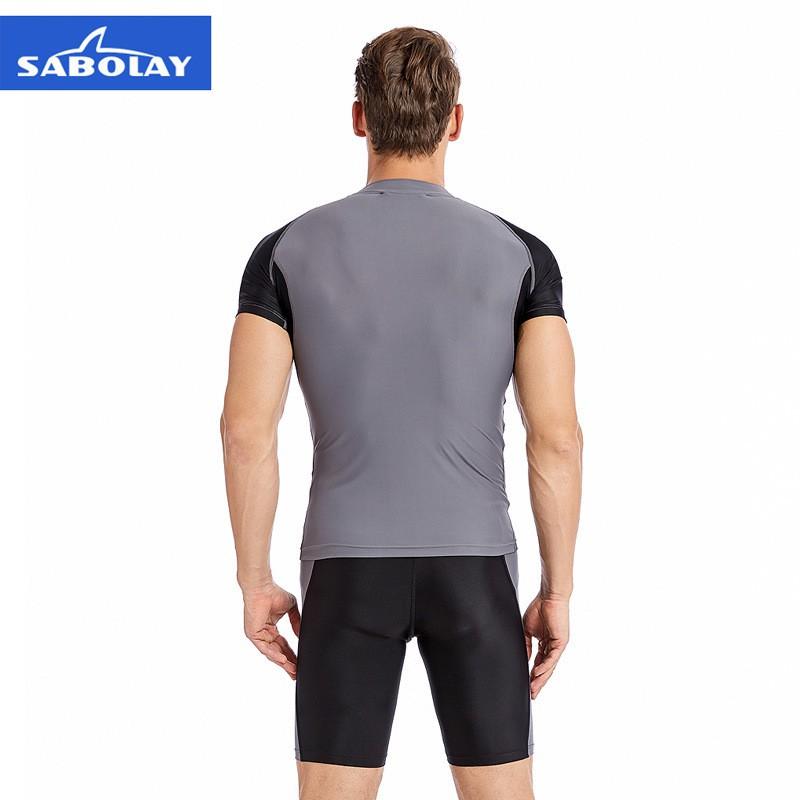 Mens Short Sleeve Quick-Dry Separated Wetsuit Snorkeling Diving Swimming Water Sports Outdoor Activity