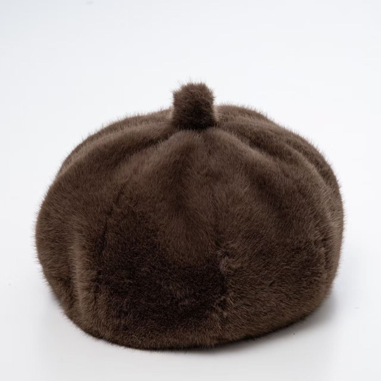 

Берет из искусственного норкового меха Зимний Приталенный Модный Универсальный Утепленный Теплый Берет Восьмиугольная Шляпа Восьмиугольная Теплая