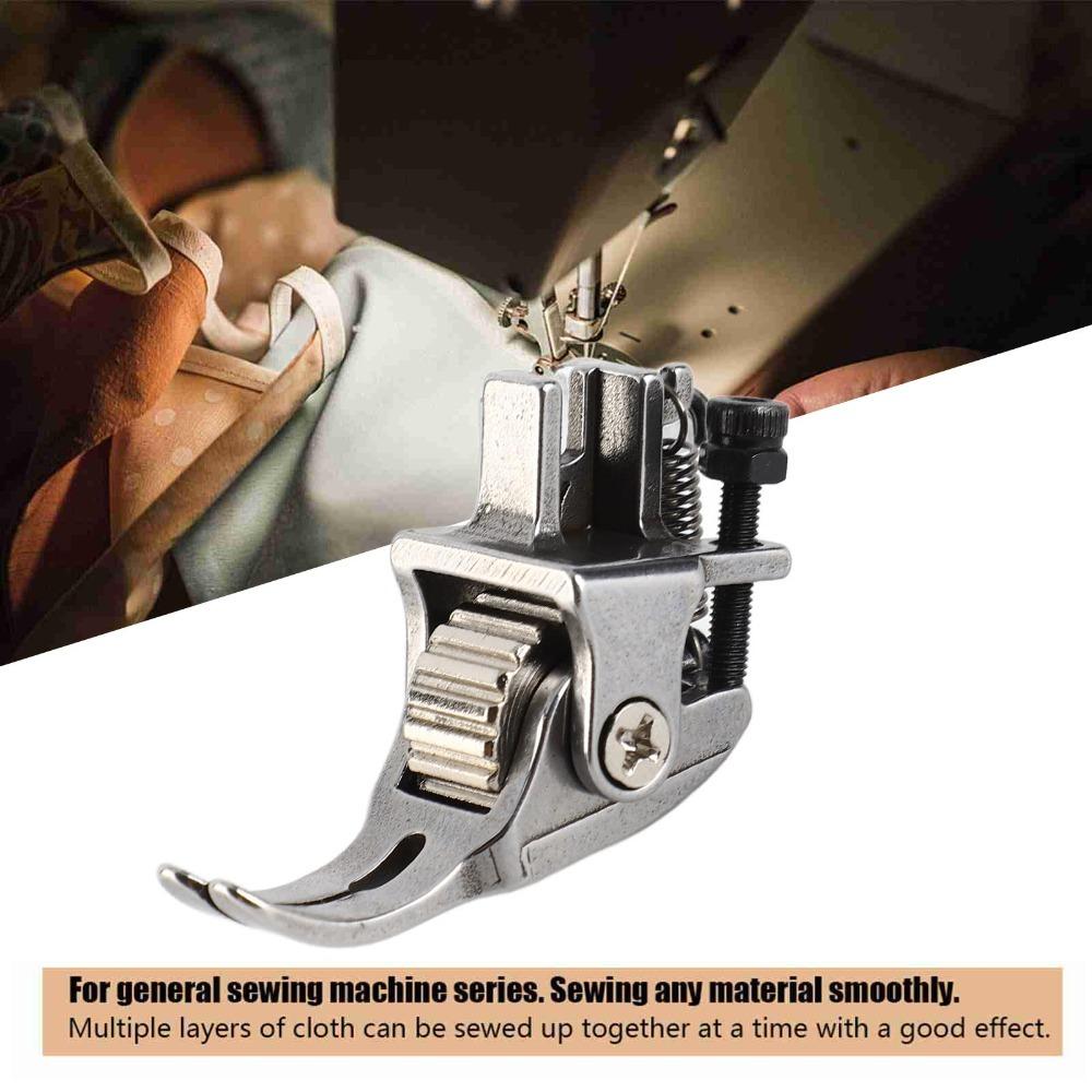 

Snap-On Adjustable Roller Presser Foot Steel Wheel Roller Presser Foot Multiple Layers Steel Roller