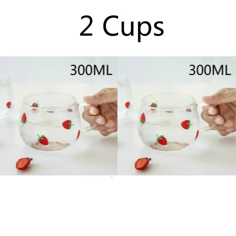 1L/1.8L Summer Big Transparent Borosilicate Glass Teapot Tea Pot Fruit TeaCups one set Kettle Office Drinkware glass Jug