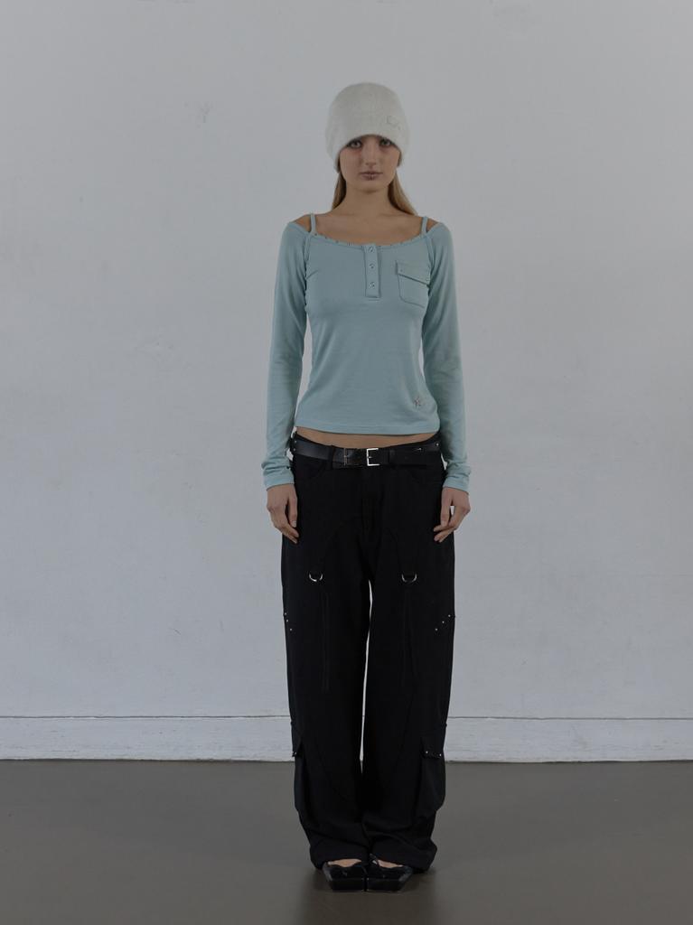 SETUP-EXE Western Studded Slacks / Black
