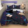 3pcs Heroic Warrior Amidst Stormy Skies Quilt Cover Set - Soft & Comfortable Polyester Fabric, All-Season Breathable Comforter Set For 1 Quilt Co