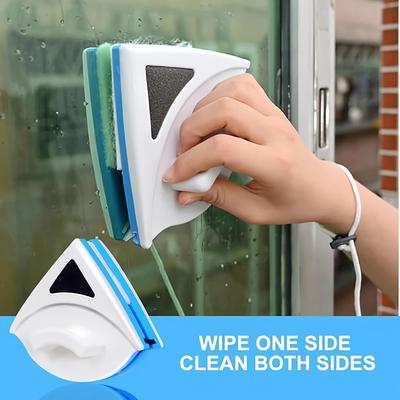 Double-Sided Magnetic Window Cleaner Reusable Glass Wiper Tool for 3-8mm Thick Single-Layer Glass