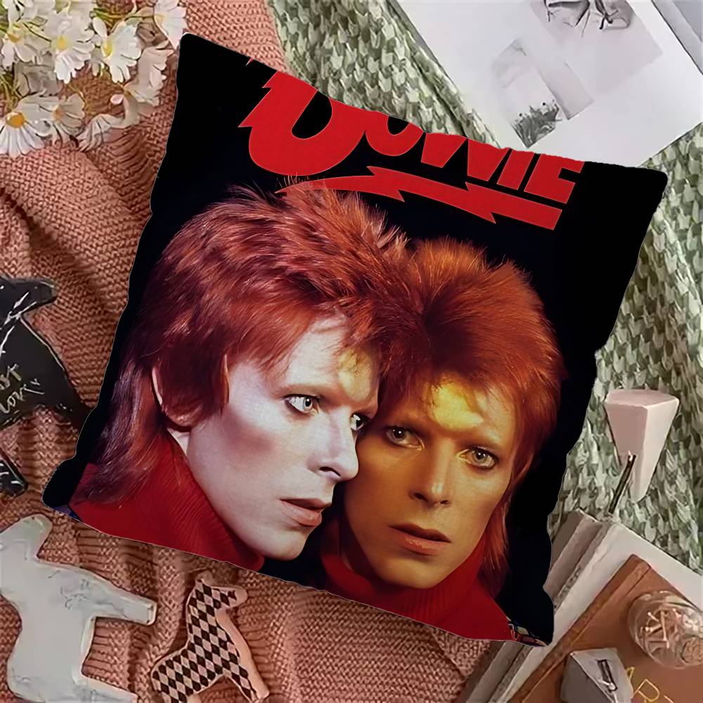 Rock Singer DDavid BBowie Pillow Covers Cartoon Sofa Decorative Home Doublesided Printing Short Plush Cute Cushion Cover