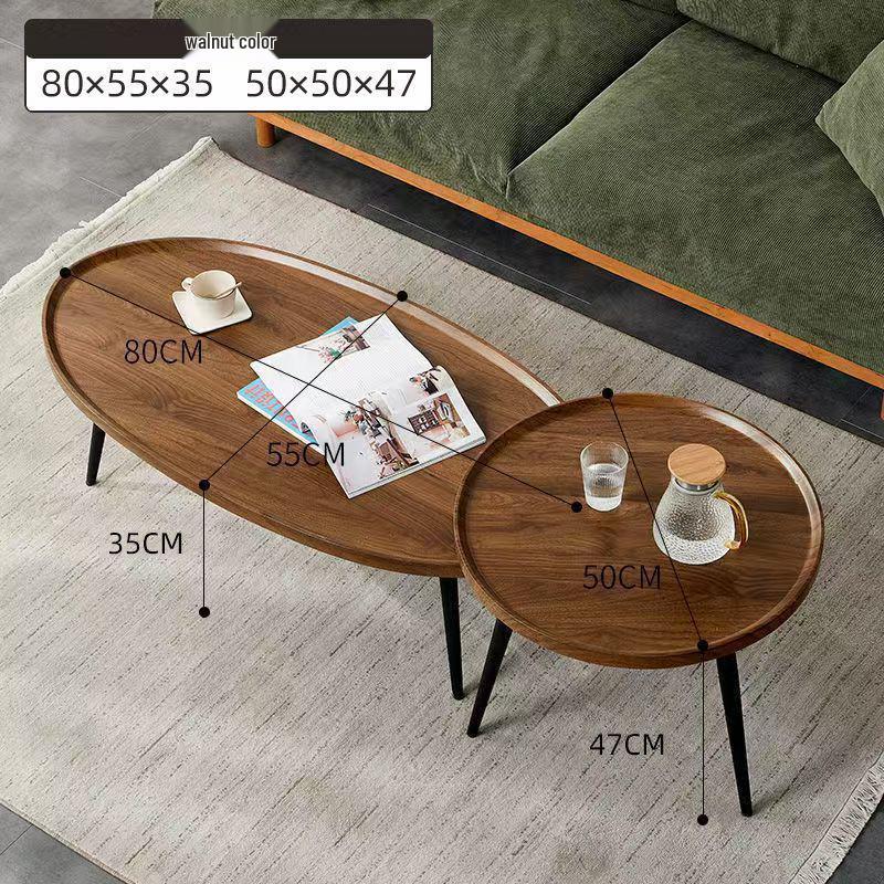 Modern Nordic Round Folding Coffee Table for Living Room or Small Apartment