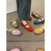 Simple Word with Round Head Suede Mary Jane Shoes Are Not Tired Feet Flat Beanie Ballet Single Shoes Women