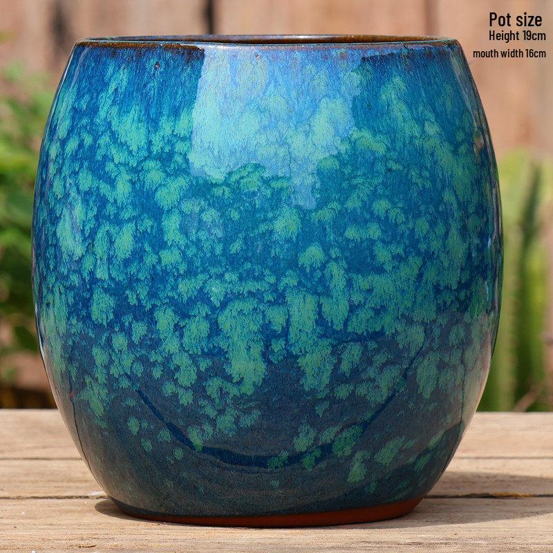 Handmade Coarse Ceramic Succulent Planter, Orchid Breathable Zisha Pot, Old Tree Design, Tall Rose Pot.