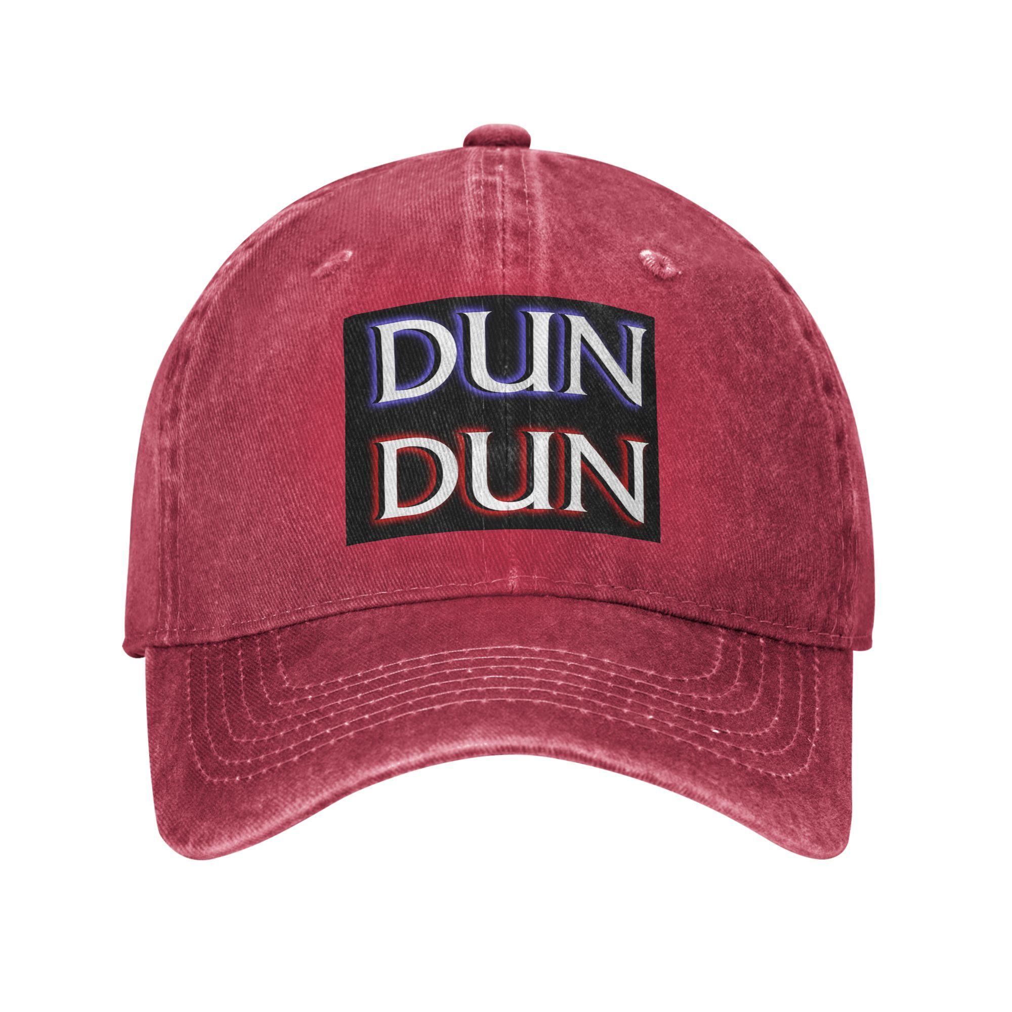 Dun Dun Meme (Law, Order, Parody) Baseball Caps Denim Fabric Hats Outdoor Adjustable Casquette Sports Baseball Cowboy Hat Unisex One Size