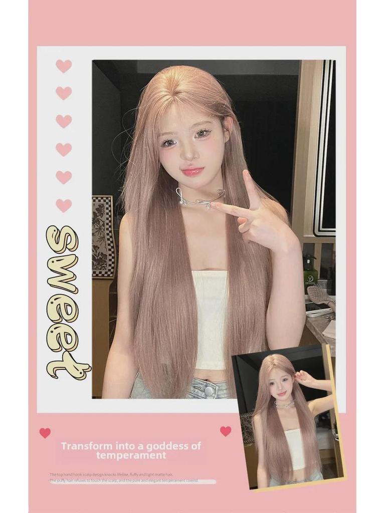 Siyu Wig: Lace Front Long Straight Hair – Natural Full Head Cover