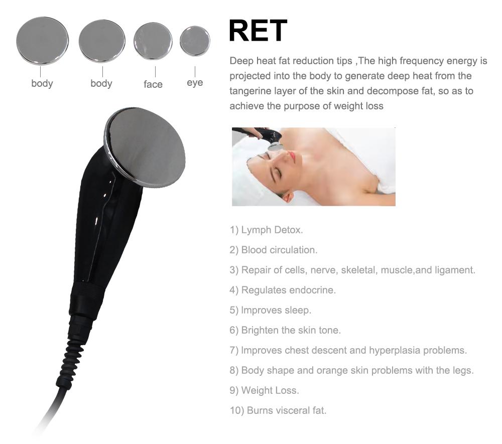 448K CET RET Thermo Beauty Device Body Contouring Skin Firming Lymphatic Wellness Machine