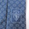 Pristine GUCCI Tie GG Logo Crest Wide Tie Light Blue Silk Mens Used