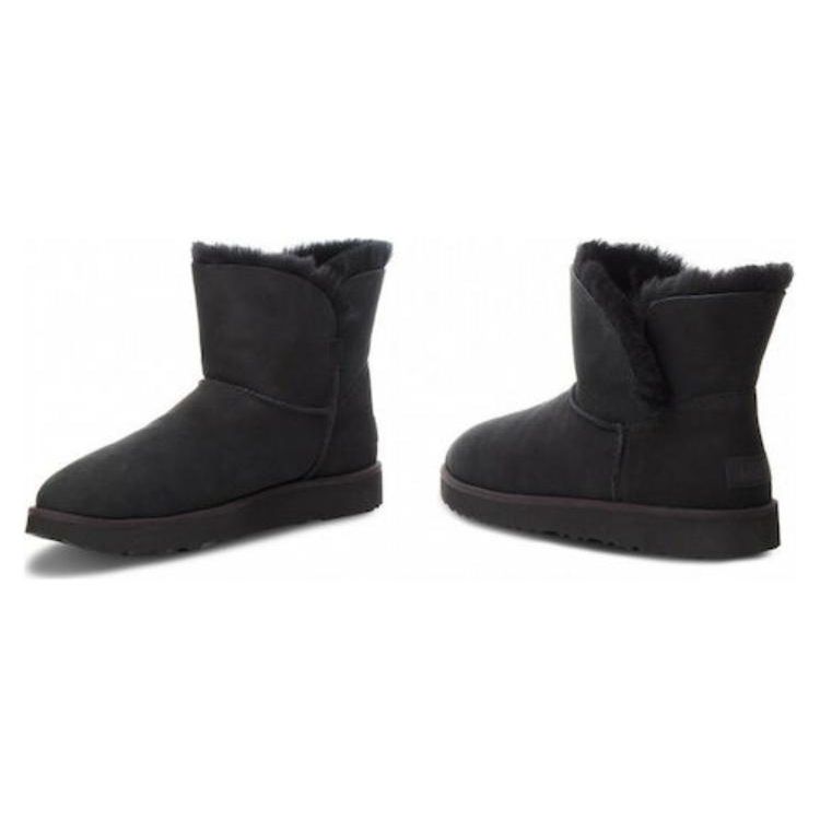 UGG Comfortable Versatile Round Toe Slip-On Short Snow Boots Women Boots Black 1016417-BLK