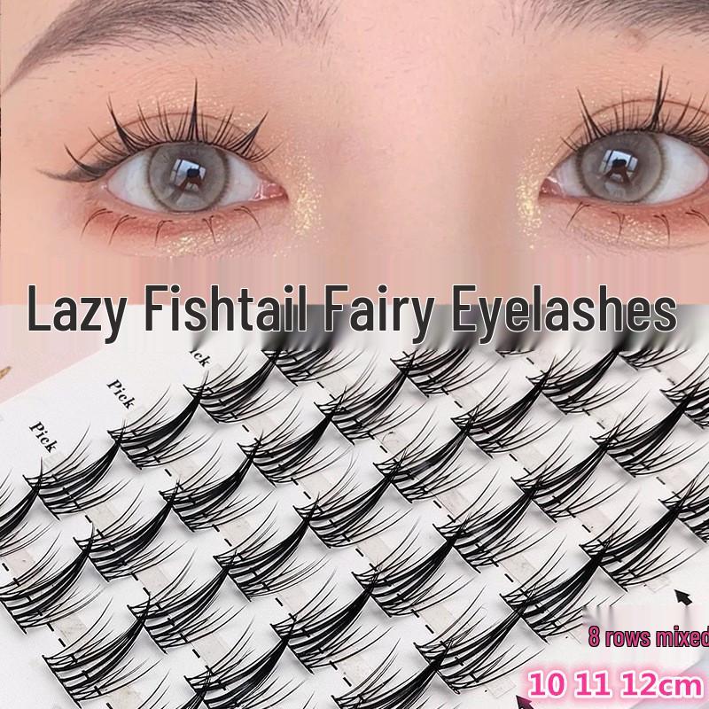 

Mermaid Fishtail Fairy False Eyelashes - Natural Segmented Cluster by Little Devil
