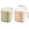 Durable Plastic Mini Waste Bin With Press Lid Design For Odor Prevention And Space Saving for Home Office Setting