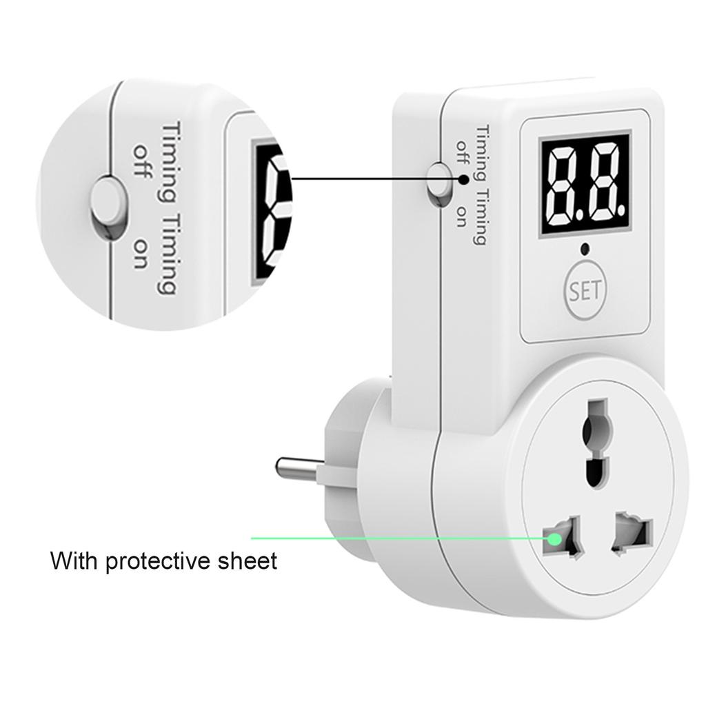 European Standard Plug Universal Socket 2 Digits Timer Socket AL092D