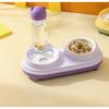Dual-bowl Dog and Cat Automatic Drinking and Feeding Two-in-one Pet Water Bowl and Food Basin Integrated Design Feeding Bowl