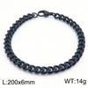 Jewelry Side Flat Chain Stainless Steel Chain, Simple Titanium Steel Men's Trend Hip-hop Bracelet Accessories