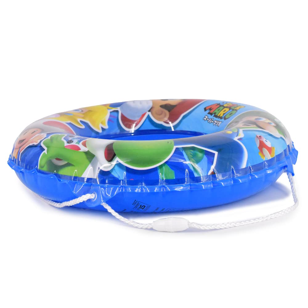Super Mario Swim Ring 50cm Luigi Yoshi Kids Inflatable Float Pool Toy Beach Water Play Summer Nintendo Character Cute Popular Gift for Boys Girls