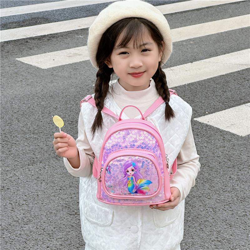 School Bag New Love Cartoon Backpack Girls Foreign Versatile Children's Bag Lightweight Spine Protection To Reduce the Burden