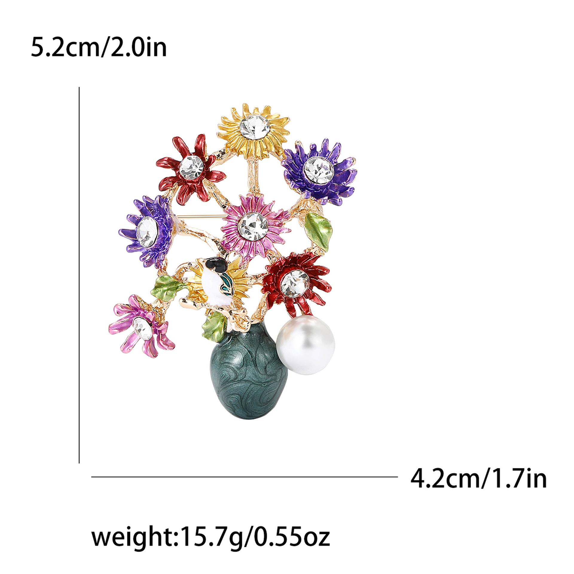 

Брошь в виде подсолнуха из сплава в стиле ретро, эмаль, женская одежда высокого класса, корсаж, ювелирные изделия, булавка