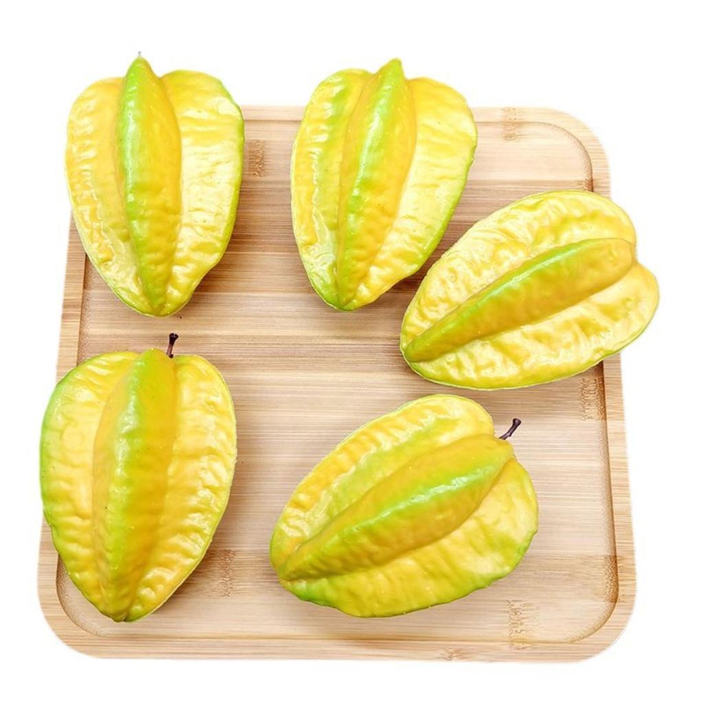 Fake Carambola Artificial Starfruit Decorations Simulation Carambola Fruit Starfruit Fake Fruit Model Cognitive Toy