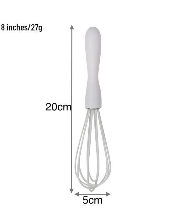 

8-дюймовий силіконовий віночок для збивання яєць для випічки брудно-білий