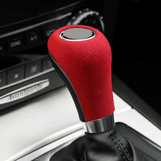 Suede Leather Wrapping Gear Shift Knob Cover Trim For Mercedes Benz w204 w212