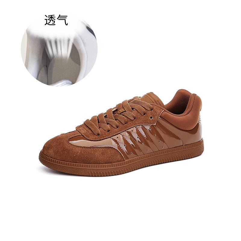 

Туфли Forrest Gump из натуральной кожи, новинка весны 2025 года, спортивная обувь на плоской подошве, универсальная обувь для детей, повседневная обувь для морального тренинга, модная женская обувь 35 коричневый