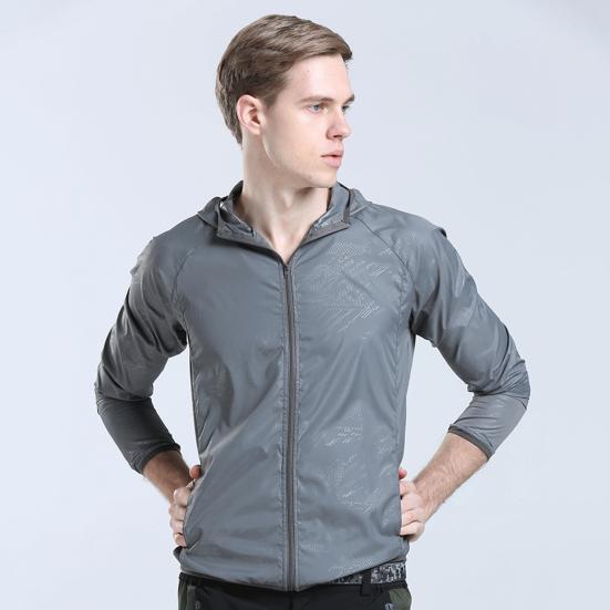 Sun Protection Jacket Windproof Waterproof Pockets Hooded Zipper UV-resistant Solid Color Men Women Outdoor Windbreaker Coat Daily Wear