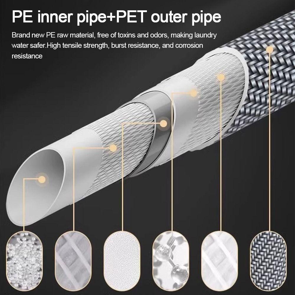 With 90 Degree Bend Washing Machine Hose Deformation Resistant Water Pipe  Washing Machine Parts